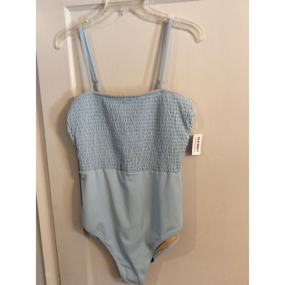 New NWT Baby Blue One Piece Swimsuit wear XL Womens Old Navy